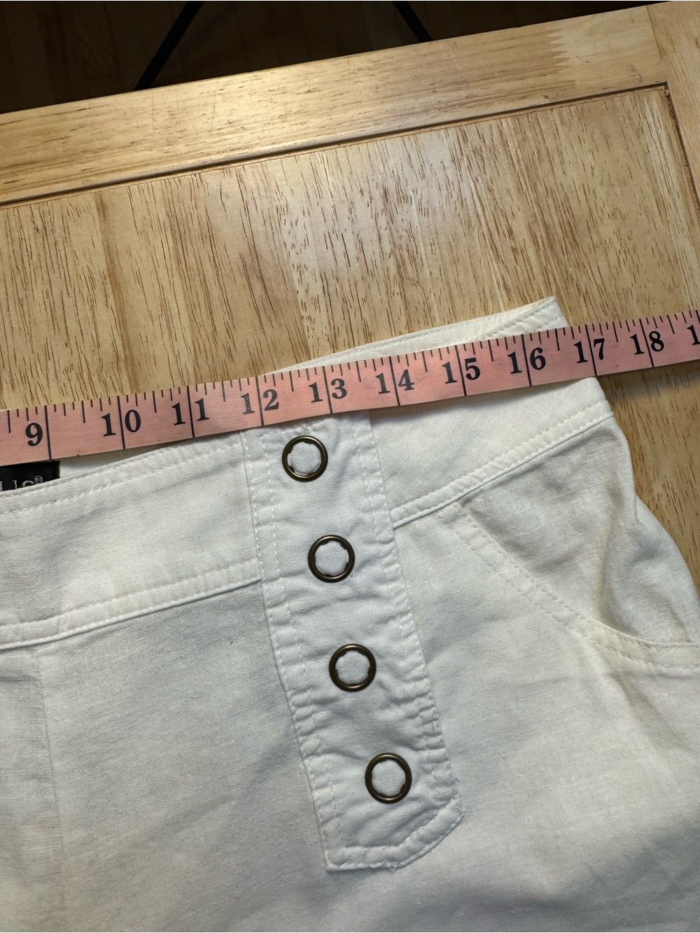 Venus White Linen-Cotton Sailor Wide-Leg Pants NWOT Size 10 - Picture 8 of 10